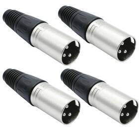 Ucckeyi 094759664286 4pcs 3pin Battery Charger Port Plug Connector For Electric Scooter Silver