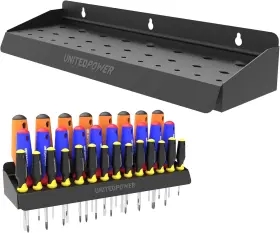 Gw-sdh01a  Unitedpower Screwdriver Holder Wall Mount Rack Stores 32 Tools Garage Workshop Organizer