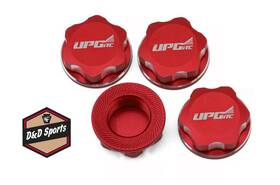 Upgrade Rc Upg-11009 - Aluminum 17mm Serrated Wheel Nuts 4 Red Coarse Thread