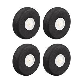 Uxcell 041814483382 4pcs Rc Airplane Wheels Aircraft Sponge 2.5 Inch X 0.12