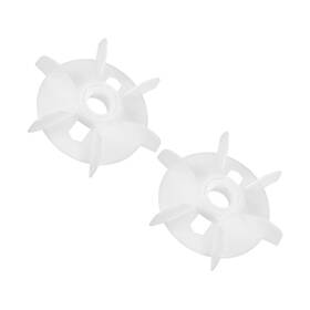 Uxcell 601968109974 Motor Fan Blade 150mmx28mm Round Shape Bore White Engineering Plastic 2pcs