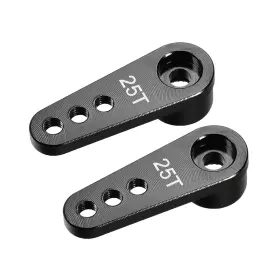 Uxcell 676766641605 2 Pcs Rc Products 25t Aluminum Servo Horn For Models Black