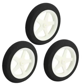 Uxcell 702105072813 3pcs Rc Model Airplane Aircraft Landing Sponge Wheel D76mm H12.7mm D2mm