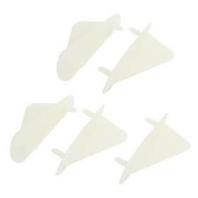 Uxcell 702105143377 5pc 2.5mm Hole Dia Plastic Wing Tip Tail Skid White 60x17x22mm