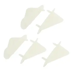 Uxcell 702105143377 5pc 2.5mm Hole Dia Plastic Wing Tip Tail Skid White 60x17x22mm