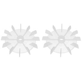 Uxcell 714998079497 2pcs 120 15mm D Shaft Replacement White Plastic 12 Impeller Motor Fan Vane