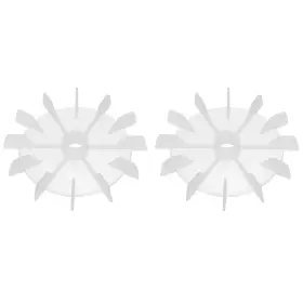 Uxcell 714998079497 2pcs 120 15mm D Shaft Replacement White Plastic 12 Impeller Motor Fan Vane