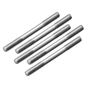 Uxcell 714998814029 5pcs Pushrod Connector Stainless Steel Rod Linkage M3x35mm