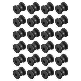 Uxcell 723115353570 24pcs Black Anti-vibration Shock Absorption Damping Rubber Balls M4x12mm