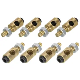 Uxcell 724117509682 8pcs Linkage Stoppers Connecting Servo Arm Push Rod With Nut And Screw D4x2.5mm