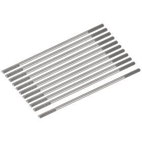 Uxcell 724117804718 304 Stainless Steel Push Rod Double End Threaded M2x55mm 15 Pcs