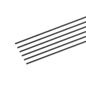 Uxcell 745065780497 6pcs Carbon Fiber Rod 0.5mm X 100mm For Rc Plane Diy Quadcopter Arm