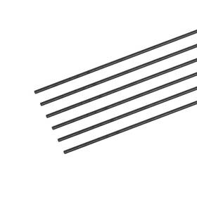 Uxcell 745065780589 6pcs Carbon Fiber Rod 1mm X 300mm For Rc Plane Diy Quadcopter Arm