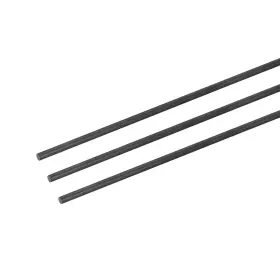 Uxcell 745065780824 3pcs Carbon Fiber Rod 3mm X 100mm For Rc Plane Diy Quadcopter Arm