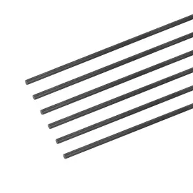 Uxcell 745065780831 6pcs Carbon Fiber Rod 3mm X 100mm For Rc Plane Diy Quadcopter Arm