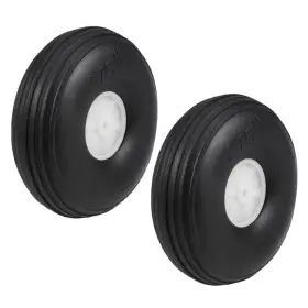 Uxcell 784958211755 2 X Tire And Wheel Sets For Rc Airplane Pu Sponge With Plastic Hub 2.75 Inch