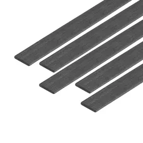 Uxcell 784958492659 5 Pcs Carbon Fiber Strip 1mm Thickness X 5mm Width 200mm Pultruded Bar