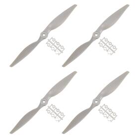 Uxcell 786527358212 4pcs Rc Propellers 2 Vane Blades Props 11 Inch X 5.5 Grey With Adapter Rings