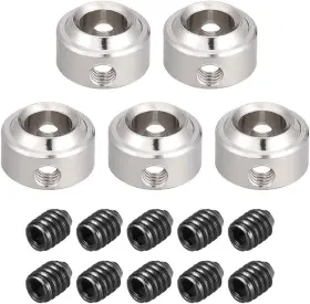 A18122800ux0689 Uxcell 5pcs Rc Airplane Plane Landing Gear Wheel Stop 5.1mm Shaft Silver Tone