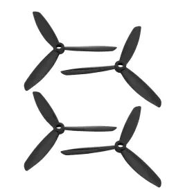 Hy001-04801 Uxcell 2 Pairs 5 Inch X4.5 3-vanes Rc Airplane C Propeller Black W Hole Adapter
