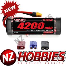 Venom / Atomik Vnr1546 1546 Nimh 6-cell 7.2v 4200mah Stick Battery Pack With Universal Plugs