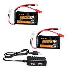 Vicmile 803048 Scx24 Battery 7.4v 1200mah Lipo 2s 35c Burst 70c With Ph2.0 Jst Plug