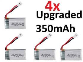 Walkera Hm-v100d03bl-z-12 Mini Cp 3.7v 350mah 25c Lipo Replacement Battery Pack 4