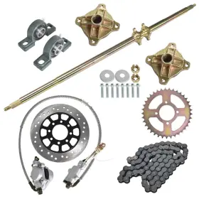 Wausf8-021860 Waltyotur 44in Go Kart Rear Axle Shaft Assembly Complete Kit Replacement For At