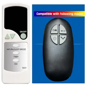 C124061901d08 Xinjishimin Niu51 Replacement Remote Control For Holmes Tower Fan Ht38r/ht38rb2 Htf3610ar