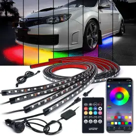 Ugl-62709-g3-2 Xprite Car Underglow Kit 4 Pcs Neon Accent Strip Lights 8 Colo