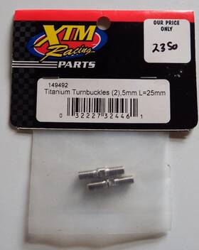 Xtm 149492 Racing Parts - Titanium Turnbuckles 2 5mm L 25mm Model # Box
