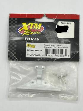 Xtm Racing Parts Xtmr-0002r Xtmr0002r Aluminum Upper Rear Bumper With Screws Rage 1/18 Nos Vintage