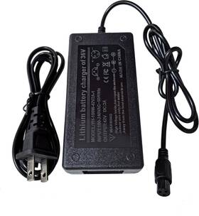 Yaremyeye Yh-100w-42v2a-1 0.31inch 42v 2a Power Adapter With 3-prong Inline Connector For Dirt Black