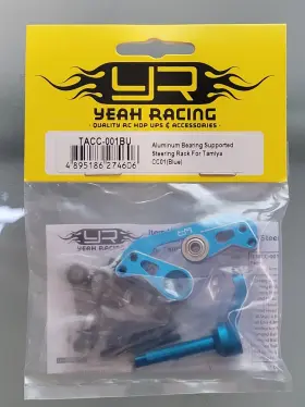 Yeah Racing 895186274606 New Tamiya Cc-01 Aluminum Bearing Supported Steering Rack Blue