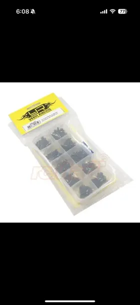 Sss-200 Yeah Racing 12.9 Grade Carbon Steel Screw Assorted Set 200pcs For Rc Cars