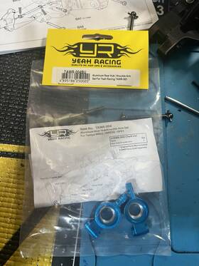 Yeah Racing Yeatawr004bu Tamiya Wr02/gf01 Aluminum Rear Hubs Blue 2 Yea-tawr-004bu