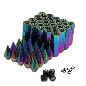 As550ys-nc Yeshineauto M12x1.5 Spikes Lug Nuts 20pcs 60mm Aluminum Wheel Fit For Ford Escape/f