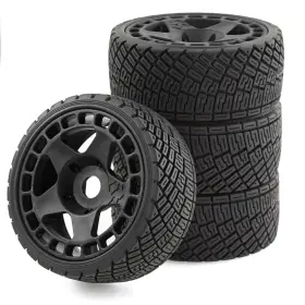 Nldz-100101 Youuz 100mm Wheels And Tires 17mm Hex For 1/7 1/8 Thunder Km/citro N C3/pegasus Mustang