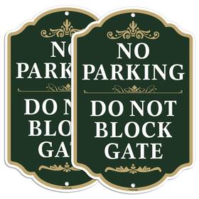 Yuzkouge Npdnb1014 No Parking Do Not Block Gate Sign - 2 Pack 12 Inch X 18 Rust Free Alum