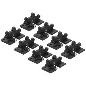 Zaplyte 767153448997 8 Pcs Rc Hinges 1.2 Inch X 0.6 Adjustable Black Hatch Hinge