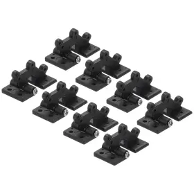 Zaplyte 767153448997 8 Pcs Rc Hinges 1.2 Inch X 0.6 Adjustable Black Hatch Hinge