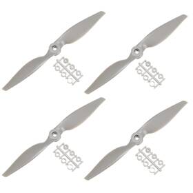 Zaplyte 786527358175 4pcs Rc Propellers 2 Vane Blades Props 9x6 Inch Grey With Adapter Rings