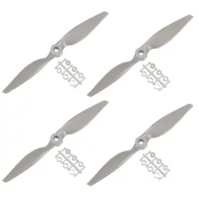 Zaplyte 786527358175 4pcs Rc Propellers 2 Vane Blades Props 9x6 Inch Grey With Adapter Rings