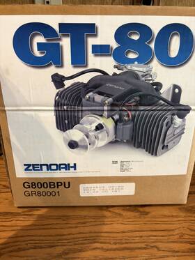 Zenoah Gt-80 Motor Twin Rc Gas Engine Lightly Used Low Hours
