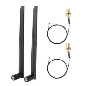 Zopsc Zopscbs4vnzhge5 2pcs M.2/ngff Network Card Cable And 2x 6dbi Antenna For 9260ngw Black