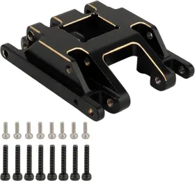 Trx4m-005 Zxyrc Trx4m Brass Black Coating Skid Plate Transmission Mount For 1/18 Trx4-m Rc Crawl