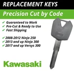 Kawasaki Motorcycle Replacement Key For Ninja 300 Versys Codes 2501-2713 New. Price: $11.99.