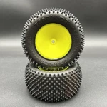 Team Associated RC10T3 Yellow Rear Wheels & Tires - Mounted New!. Price: $34.95.