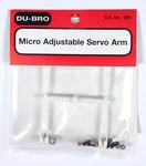 Du-bro Micro Adjustable Servo Arm Package Of 4 )( Cat. # 989 New. Price: $7.15.