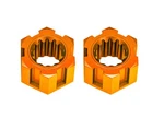 Traxxas 10954-ORNG Aluminum Front Wheel Hex / Hub (2), Orange New. Price: $29.95.